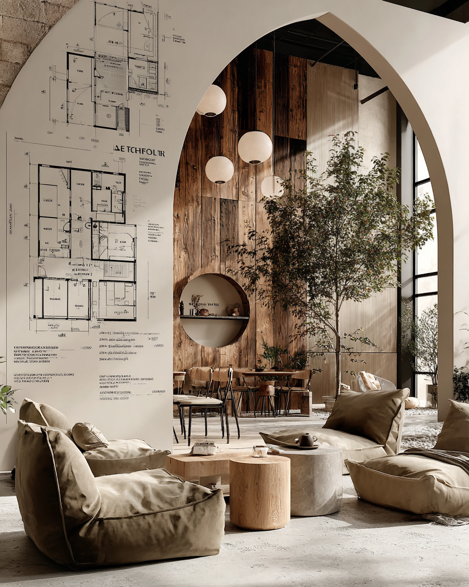 Interior Study, blueprint study 5